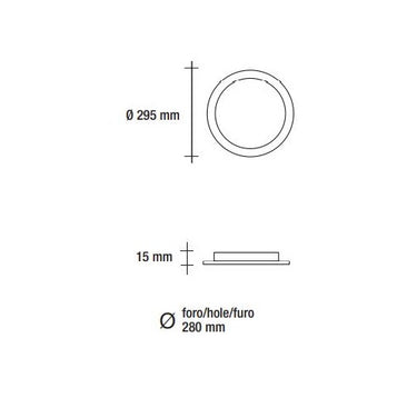 Vivida pannello led tondo bianco 24w 1996lm 4000k Vivida luce Pannelli led